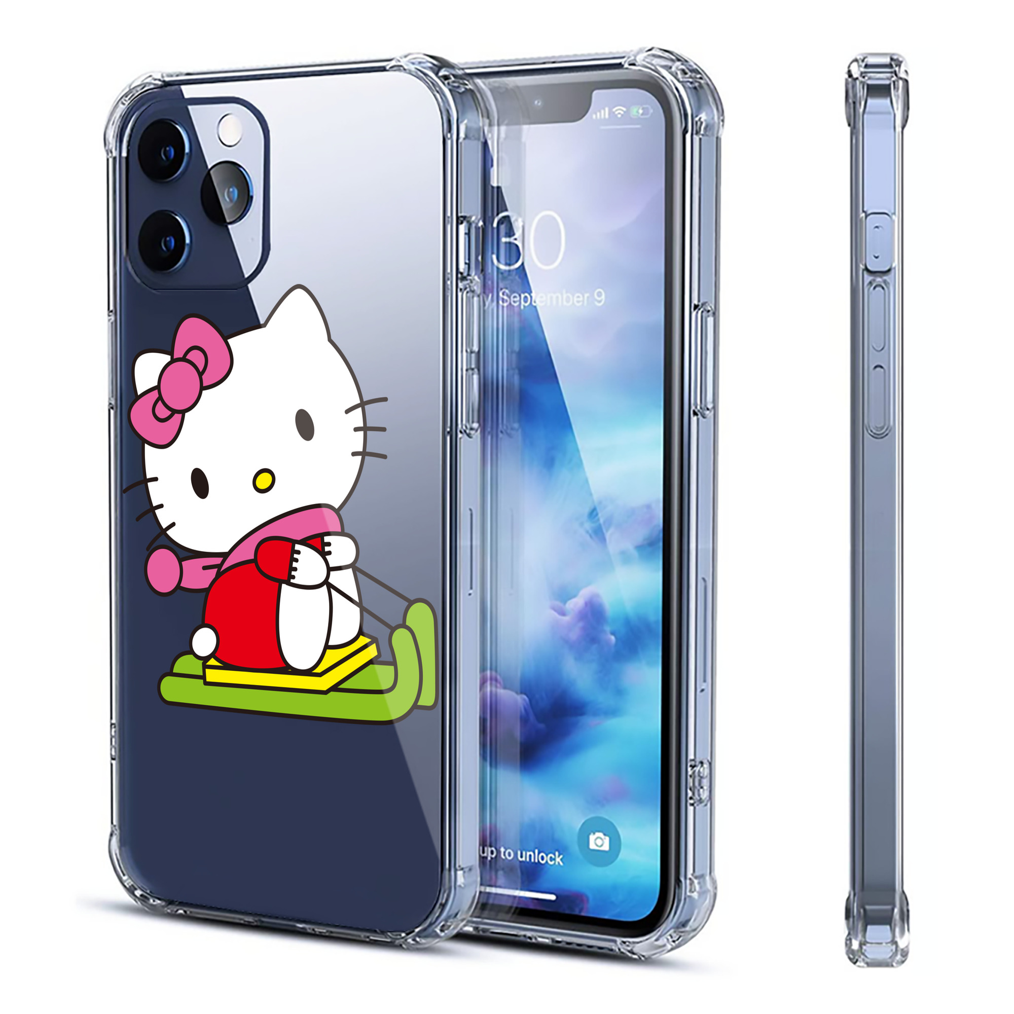 （画像用） Hello Kitty ハローキティ 【iPhone 12シリーズ対応】透明スマホケース（クリアソフトケース）